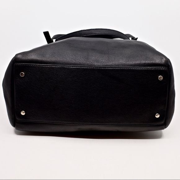 KATE SPADE~emma maya lane~LARGE BLACK LEATHER SHOULDER BAG - Picture 5 of 6